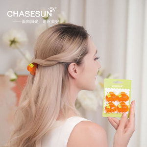 Pinza de Pelo de Acetato con Diseño Floral en Patchwork, Naranja, Verde, Rosa, Azul, para Usar en la Parte Trasera, Delantera o Lateral, para Uso Diario, Decorativa - Product Image 3