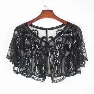 Bolero de Encaje Estampado con Lentejuelas para Mujer, Talla Única, Sexy, para Bodas, Fiestas de Verano, Accesorio de Vestir, Hecho de Poliéster - Product Image 2