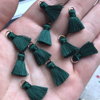 Sjzmm échantillon gratuit 2cm Mini frange de glands en soie pour la fabrication de bijoux100 % glands de rayonne pour la décoration de bijoux