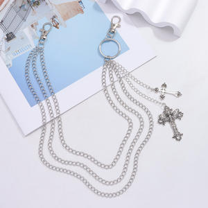 European American Hip Hop <b>Cross</b> <b>Chain</b> Waist <b>Chain</b> Zinc Alloy Casual Fashion Body <b>Chain</b> Multi Layered Metal Pendant - Product Image 3