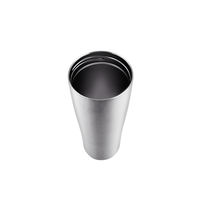 Accessoires pour cocktails en acier inoxydable, shaker en acier inoxydable avec 2 couvercles - pour cocktails et protéines