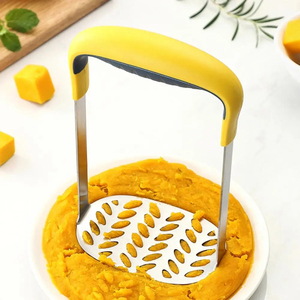Wholesale Stainless Steel Potato Pusher Pressed Masher Puree Fruit Maker Smooth Mashed Potatoes Crusher <b>Kitchen</b> <b>Gadget</b> - Product Image 4