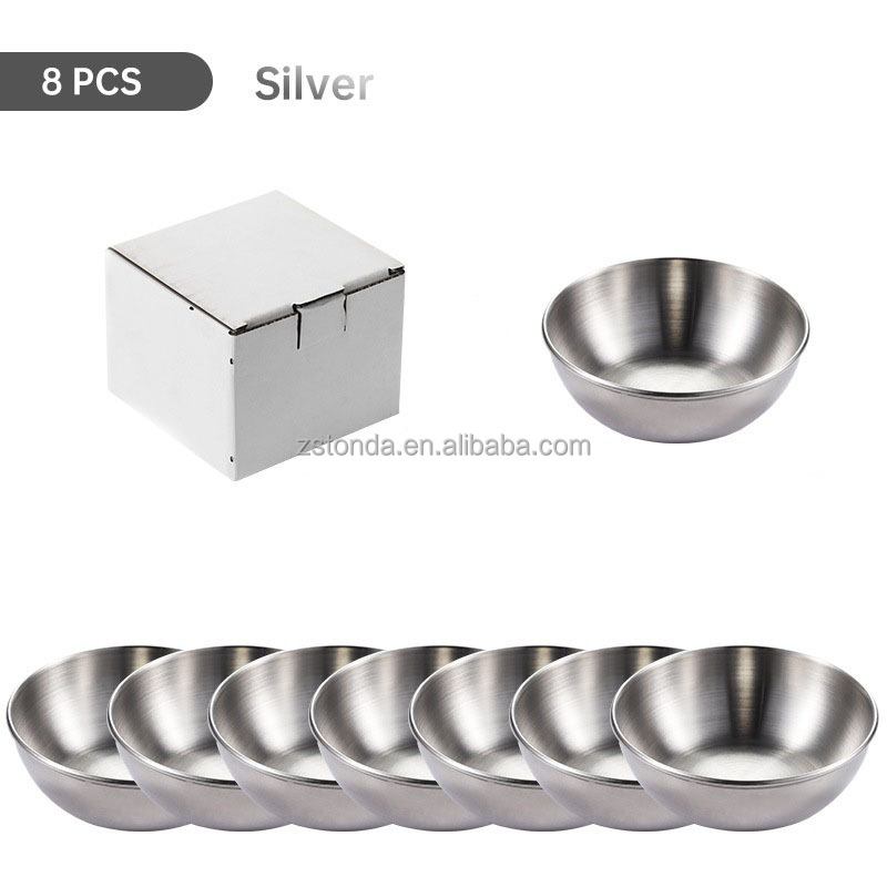 Bol De Service Inox – Plateau Snack Moderne 10 Cm – Lot Disponible