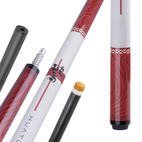 TuoYuan 11.8/12.5mm Queue de billard avec fût en fibre de carbone, embout en cuir multicouche, 8 joints pour joueurs de billard