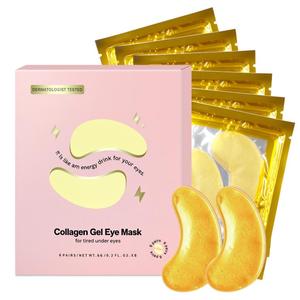 แผ่นเจลใต้ตาแบบวีแกนใหม่ 0728 2025 ผสมคอลลาเจนไฮโดรไลซ์และทองคำ สำหรับรักษาอาการบวมใต้ตาและรอยคล้ำ - Product Image 4