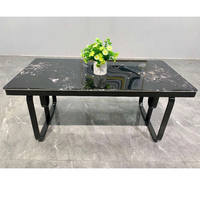 Table basse moderne minimaliste en pierre ultra-résistante pour bureau et salon, durable et facile à nettoyer, mobilier de maison