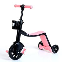 Vélo à 3 roues pour enfants, 3 en 1 multifonctionnel, avec siège, à roulettes, trottinette pour bébé, voiture à pédales pour enfants de 2 à 6 ans
