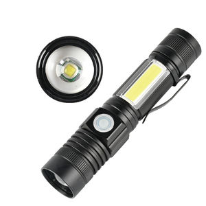 Lampe torche 4 modes d'éclairage COB LED 500 lumens rechargeable avec aimant puissant et clip de poche pour le camping et le travail - Product Image 5