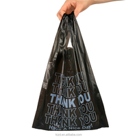 Sacs en plastique PE en vrac pour petites entreprises, sacs à t-shirts jetables, impression de logo couleur personnalisée, marquage à chaud, boutiques, cafés, magasins de cadeaux