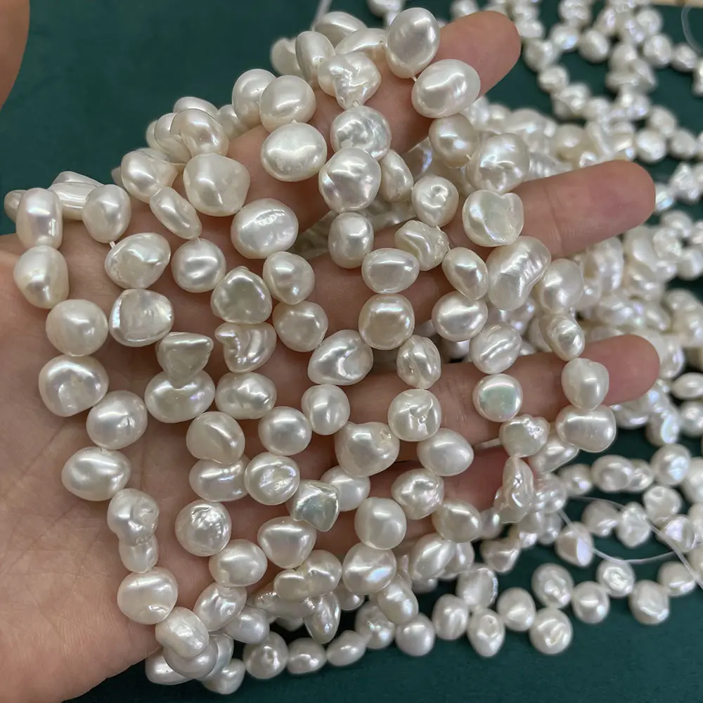 Forma dura della perla barocca d'acqua dolce naturale all'ingrosso, corda della perla d'acqua dolce del filo grande 8-11MM di vendita diretta