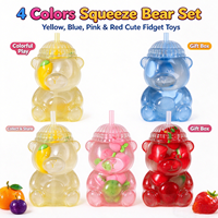 Jouet en caoutchouc souple Squeeze Bear, 12 pièces par boîte de présentation, doux, extensible, lumineux, anti-stress, unisexe, cadeaux pour enfants, cadeaux de fête