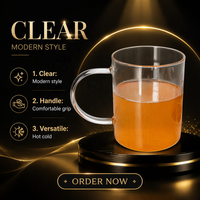 Gobelet en verre pour thé et café - Design moderne portable, compatible lave-vaisselle et micro-ondes