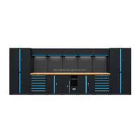Armoire d'atelier métallique pour garage, solution de rangement d'angle, établi en acier avec tiroirs, armoire à outils
