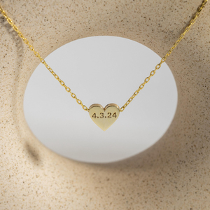 Colgante de Corazón Grabado Personalizado CYNYA - Collar Personalizado <span class=keywords><strong>para</strong></span> Mamá, Regalo Significativo <span class=keywords><strong>para</strong></span> el Día de la Madre y la Familia - Product Image 4