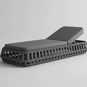 Hotel Outdoor Sun Lounger Garden Sunbed Modern Waterproof Lounge <b>Chair</b> Rattan Rope Aluminum Chaise Pool Lounge <b>Chair</b> - Product Image 2