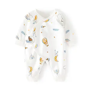 Bébé filles Jacquard chaud pyjamas mignon nouveau-né bébé coton respirant combinaison enfant en bas âge garçon décontracté impression barboteuse
