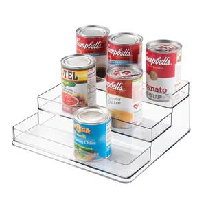 Household Kitchen Storage Rack Pantry Ladder <b>Shelf</b> Organizer Cabinet Holder <b>Acrylic</b> Clear 3 Tier Step Seasoning Spice Rack - Product Image 3