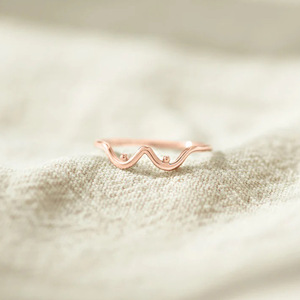 Anello rosa <span class=keywords><strong>oro</strong></span> argenteo nicchia argento 925 anello geometrico <span class=keywords><strong>per</strong></span> matrimonio fidanzamento anniversario festa - Product Image 3