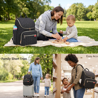 Sac à dos de maternité pour bébé, sac de voyage résistant à l'eau, sac de maman, sac de voyage pour bébé avec étui pour sucette