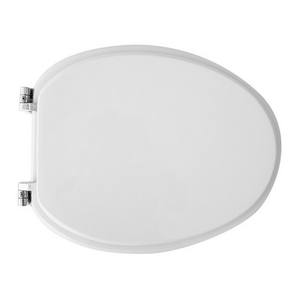 Asiento de inodoro para Kerasan Luna Shape 1 WC, blanco, con bisagras en forma de L, 50.5 cm de longitud - Product Image 1