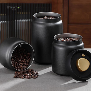 Vacare 304 Stainless Steel Metal <b>Vacuum</b> <b>Canister</b> for Coffee and Tea Food Safe Material with Freshness Preservation - Product Image 1