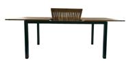 Ensemble Jardin Moderne en Aluminium de Haute Qualité en Teck, Table à Manger Extensible en Corde, Mobilier de Jardin Extensible et Durable