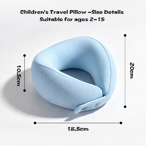 Oreiller <span class=keywords><strong>de</strong></span> <span class=keywords><strong>voyage</strong></span> ergonomique en U pour enfants, couleur <span class=keywords><strong>licorne</strong></span>, avec bouton magnétique, rangement portable, pour les voyages - Product Image 4