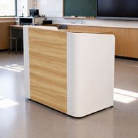 Pupitre en bois multifonctionnel multimédia, pupitre intelligent pour la salle de classe, utilisation par les enseignants, design minimaliste moderne, mobilier scolaire