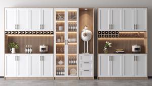 Buffet de salon moderne en bois massif de couleur personnalisée et armoire de buffet de restaurant - Product Image 5