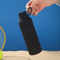 Bouteilles d'eau de sport en acier inoxydable à double paroi isolées sous vide avec logo personnalisé Emerit 2026 de haute qualité en gros à petite ouverture peintes en caoutchouc