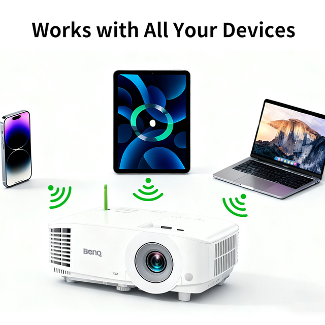 E7090 Business Projector 3600 Lumens XGA Android Wireless Screen Mirroring Auto Office E7090 E7090 Projector E7090