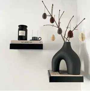 Ensembles de vase en céramique de luxe de fleur sèche de style nordique de vente chaude pour le salon