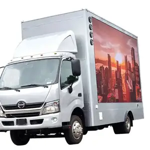 Papan reklame Digital makanan elektrik truk 3 sisi/mobil/trailer Led Display panggung iklan makanan ponsel untuk dijual layar Led