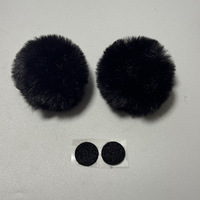 Plüsch Pom Pom Bärenohren Helm-Dekoration Niedliche Abnehmbare Motorrad- und Skihelm-Accessoires Flauschige Pom Pom Ohren-Helm-Deko