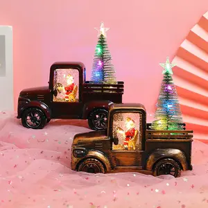 Venta al por mayor Nueva Navidad Papá Noel Conduce Un Tractor Decoración Regalos de Navidad