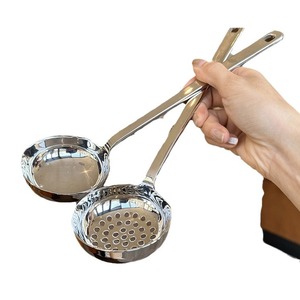 Cuchara coladora de acero inoxidable para olla caliente, cuchara de filtro de mango largo, cuchara para sopa, herramienta de cocina multifunción - Product Image 5