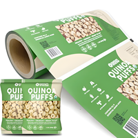 Rouleaux de film plastique laminé VFFS haute vitesse, sachets refermables de qualité alimentaire résistants à l'humidité pour machine d'emballage alimentaire, personnalisés