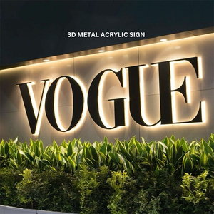 定制徽标品牌名称背光发光字标牌，适用于公司室内室外广告字标牌 - Product Image 5