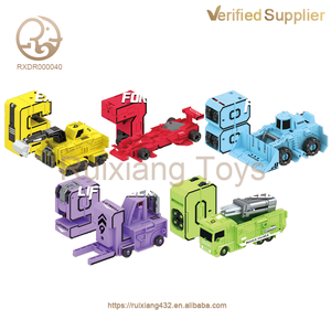 Montessori Unisex Mầm Non Giáo Dục STEM Toán Số Bots Chuyển đổi Hành Động Hình Đồ Chơi Xe Theo Chủ Đề Số Robot Chàng Trai Cô Gái - Product Image 2