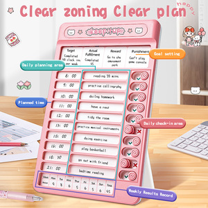 2025 vente chaude vacances Plan d'étude <span class=keywords><strong>livre</strong></span> remplacer le calendrier de base routine quotidienne des enfants organiser la planification papeterie fournitures de bureau - Product Image 2