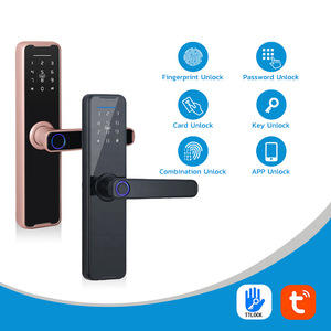 Alexa RFID thẻ thông minh kỹ thuật số cửa trượt Bìa khóa tuya vân tay khóa cửa đa chức năng sinh trắc học thông minh khóa kỹ thuật số <span class=keywords><strong>keyl</strong></span> - Product Image 2