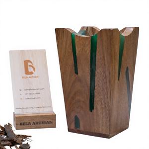 Brûleur d'encens indien artisanal en bois et résine écologique pour l'aromathérapie estivale Tarim Mabkhara Oud Agarwood Bakhoor - Product Image 1