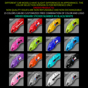 Car Brake <strong>Caliper</strong> Protect 4pcs Auto Brake System for BMW G01 G20 F30 G30 F10 F25 G05 Car <strong>Calipers</strong> Brake <strong>Cover</strong> with logo Sticker - Product Image 6