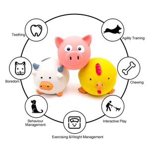 Lateks gıcırtılı hayvan şekilli köpek çiğneme oyuncakları diş taşlama Pet oyuncak - Product Image 4