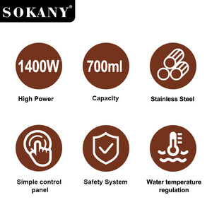 Machine à café électrique 3-en-1 SOKANY SK-04031 en acier inoxydable, combinant expresso et capsules - Product Image 6
