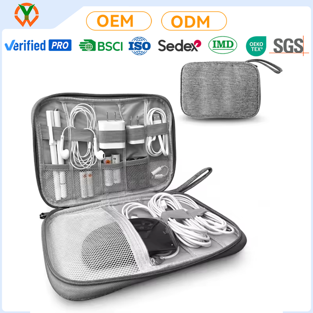 Wholesale Travel Cable Organizer Pouch Universal Cord Storage Case Electronic Accessories Carrying Case for Cord Charger