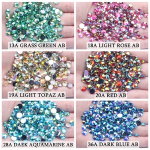 Vente en gros de 5mm couleurs <span class=keywords><strong>AB</strong></span> normales 30000pcs colle Flatback non-hotfix sur résine strass en vrac pour bricolage décorations de vêtements 3D - Product Image 4
