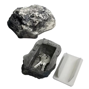 Roca de jardín para ocultar llaves de repuesto, camuflaje, con apariencia realista, segura para exteriores y patios, venta al por mayor - Product Image 4
