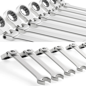 Ratcheting Combination Wrench Set 6-22mm Metric Flex Head Ratcheting Wrench Chrome Vanadium Steel Spanner with Bag - Product Image 6