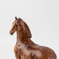 Figurines de chevaux sculptées en résine Art Déco en gros - Décoration réaliste pour mariage, maison et bureau